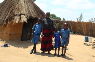 Perpetual and her family, Zimbabwe