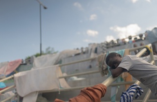 Image of a child in an IDP camp