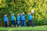 Mary's Meals supporters walking outdoors