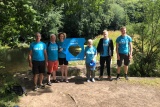 Mary's Meals supporters posing for an outdoor photo