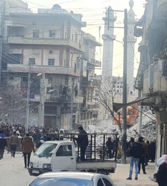 Aftermath of earthquake