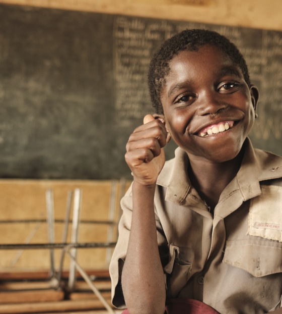 Child in school in Zimbabwe