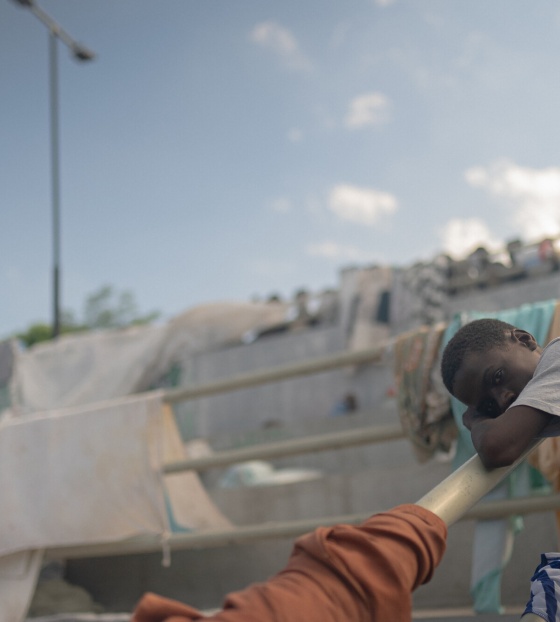 Image of a child in an IDP camp