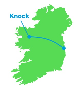 Route from Dublin to Knock