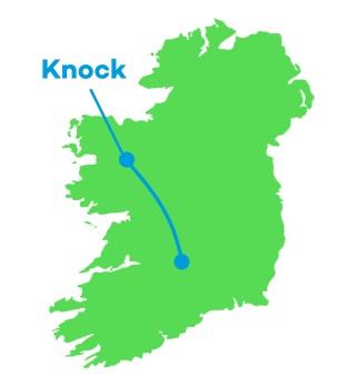Route from Thurles to Knock