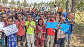 Children at school in Tigray